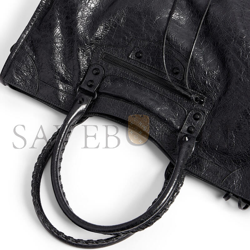 BALENCIAGA LE CITY BAG LARGE IN BLACK 8657652ACME1000 (46*29*17cm)